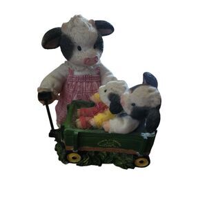 Mary's Moo Moos Weeeee Ride Together John‎ Deere Cow Figurine 1998 Enesco